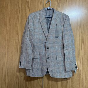 NWT Michael Kors 42L 100% Linen Men’s Suit Jacket Black Grey